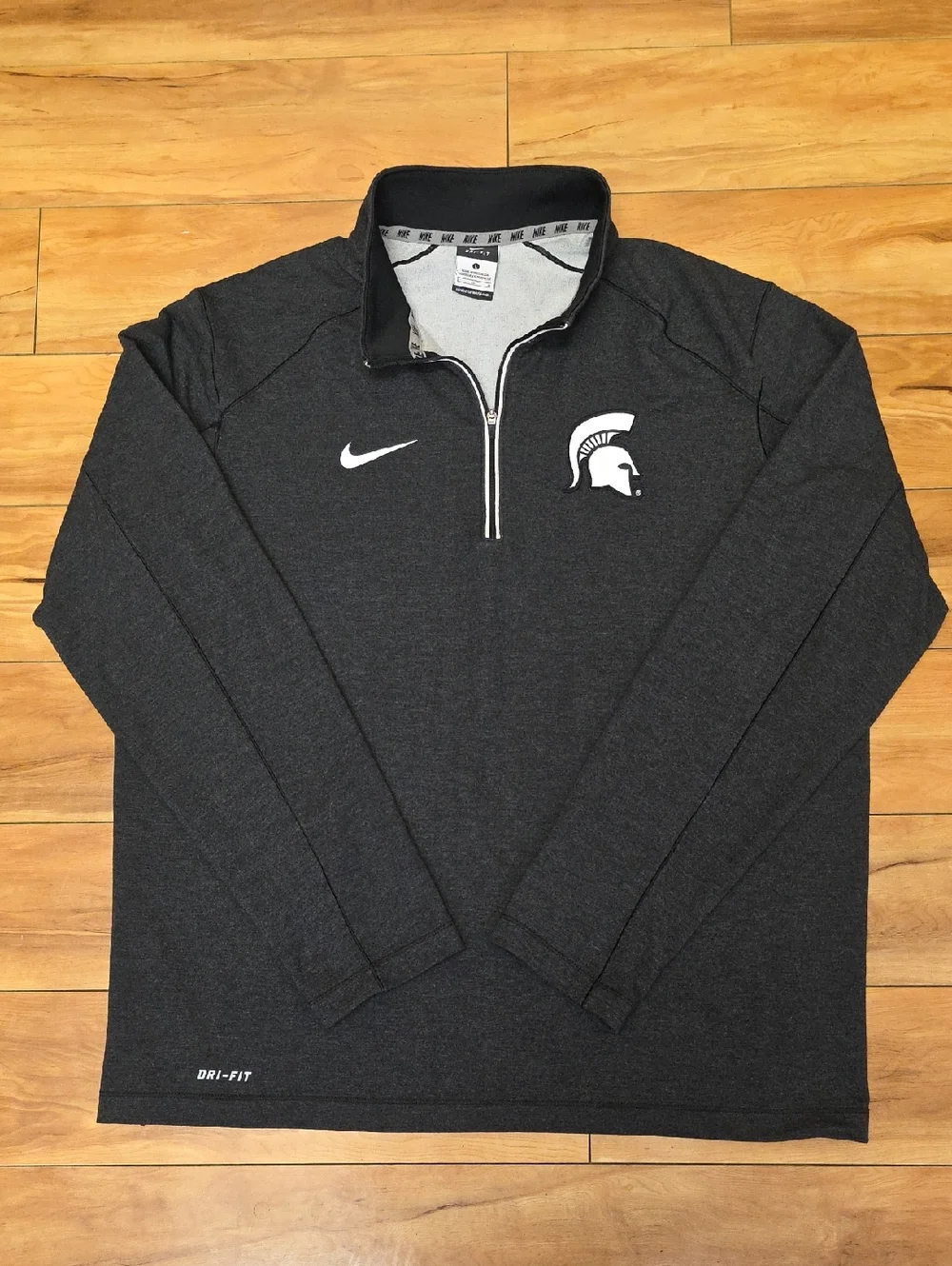 Nike Dri Fit Michigan State Spartans Performance Quarter Zip Pullover Size LG